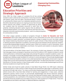 Education Priorities and Strategic Approach 2020