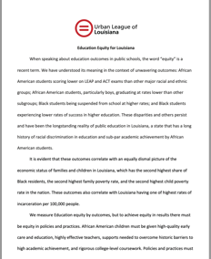 Education Equity Op/Ed